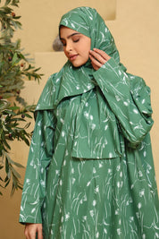 Praying Dress - White & Green Roses