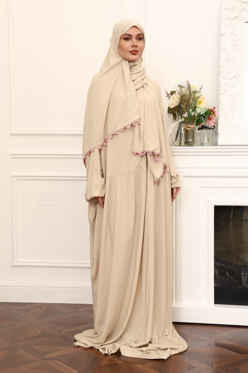 Prayer Set - Beige Leafs