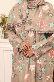 Praying Dress - Big Brown Flower