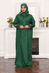 Praying Dress - Green & Orange
