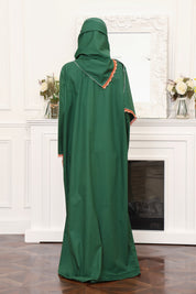 Praying Dress - Green & Orange