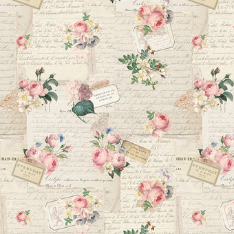 Print - Rose & Violets Garden Print 3 - 0.5yd