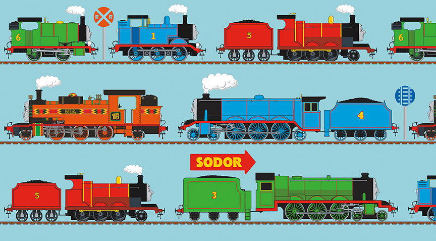 Print - All Aboard with Thomas & Friends print 6 - 0.5yd