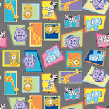 Print - Friends & Crayon Stripes Print 1 - 0.5yd