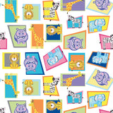 Print - Friends & Crayon Stripes Print 10 - 0.5yd