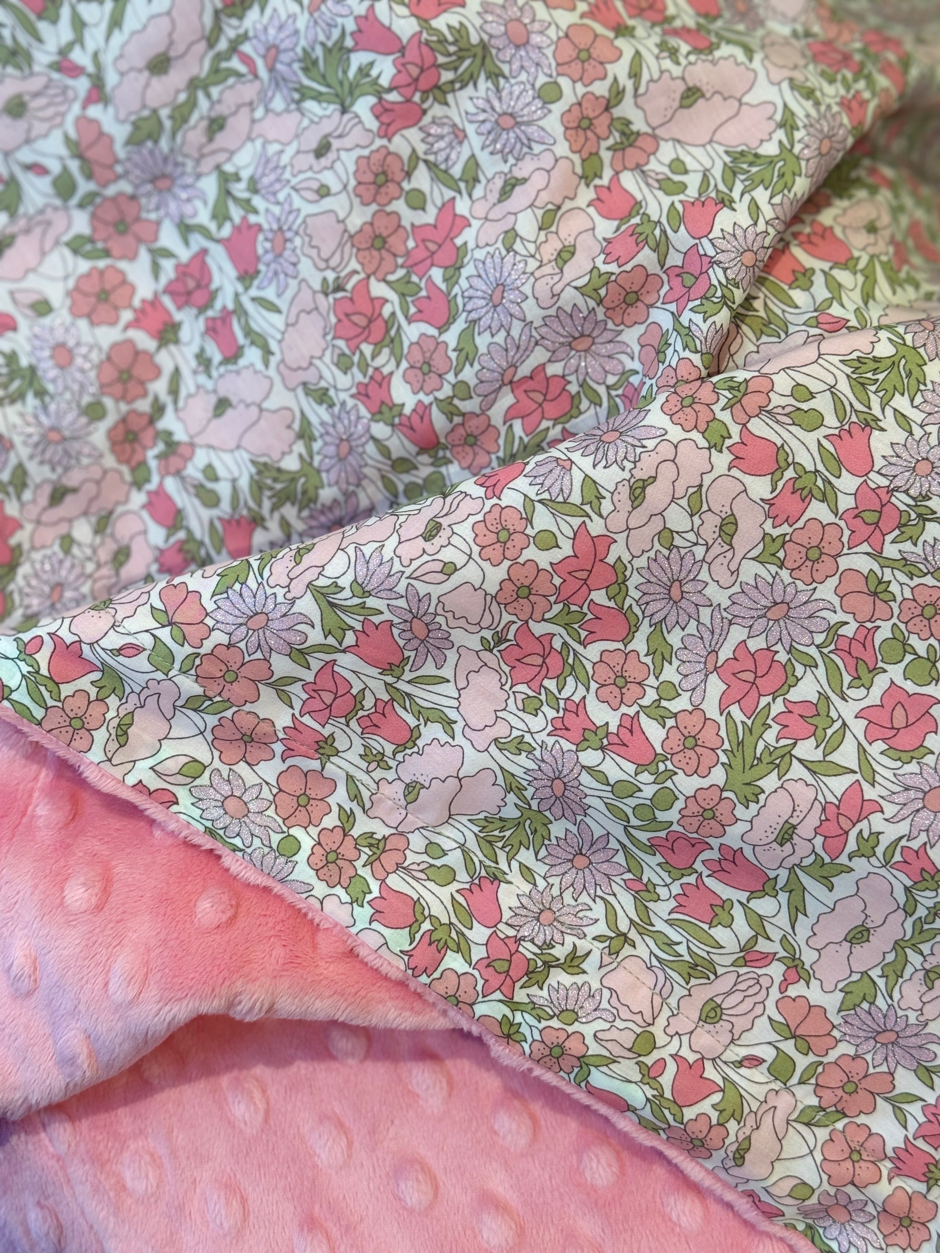 Lap Size - Liberty Poppy & Daisy Blanket