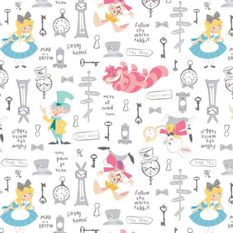 Print - Alice In Wonderland Fabric 1 - 0.5yd