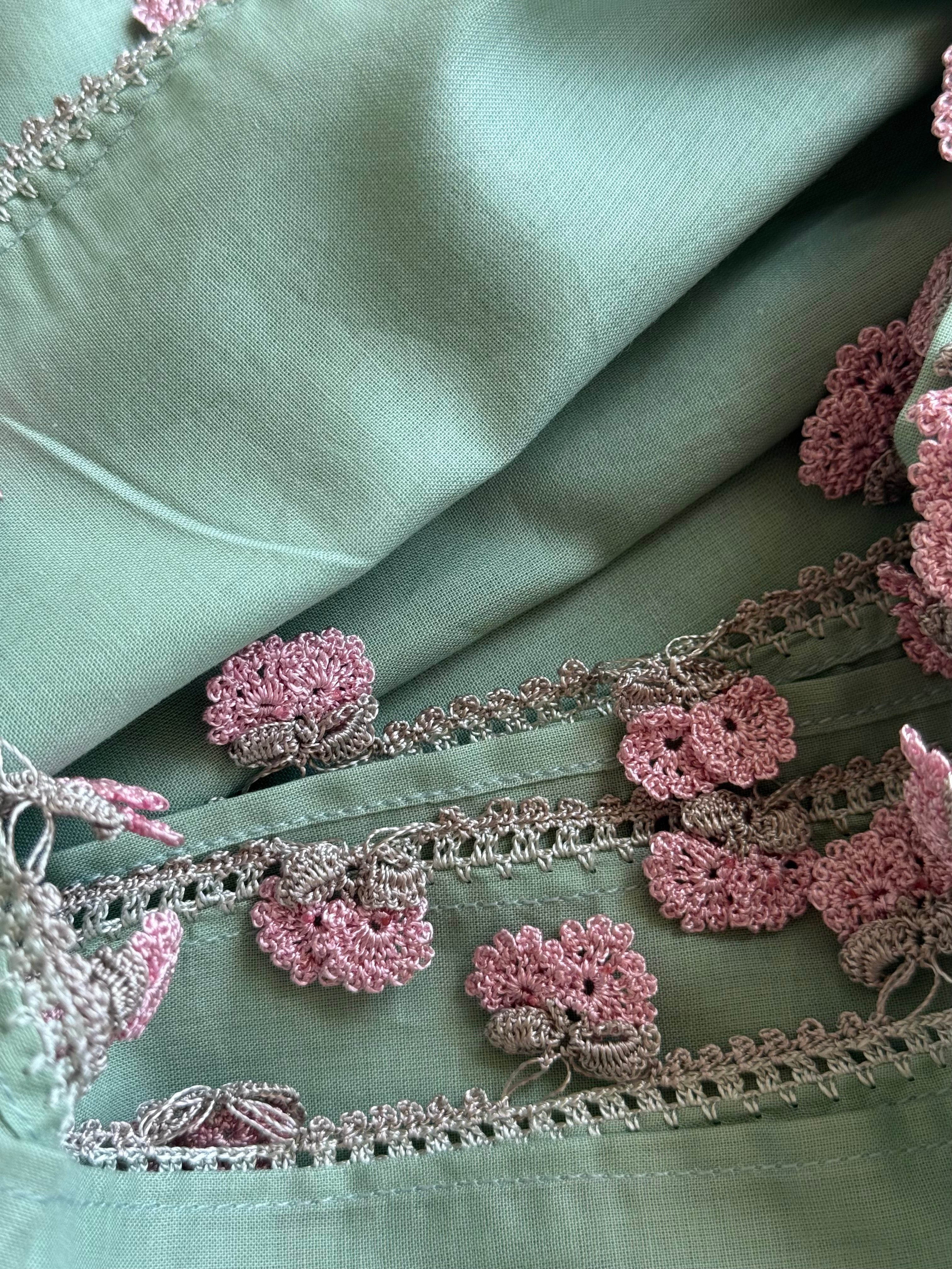 Praying Sheila - Greens & Pinks