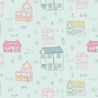 Print - Dollhouse Town - 0.5yd