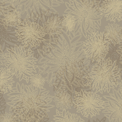 Print - Floral Element Khaki - 0.5yd