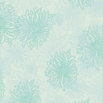 Print - Floral Element Icy Blue - 0.5yd