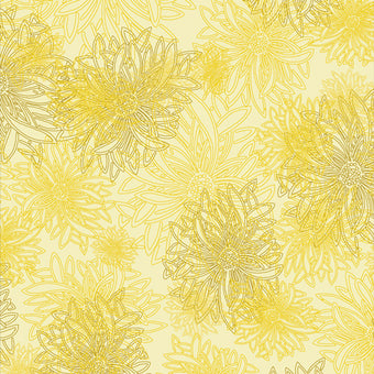 Print - Floral Element Custard - 0.5yd