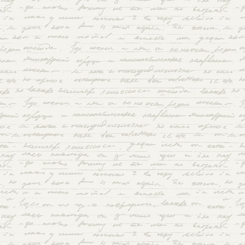 Print - Lyricists Diary White - 0.5yd