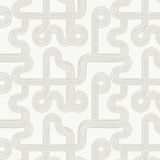 Print - Winding Course White - 0.5yd