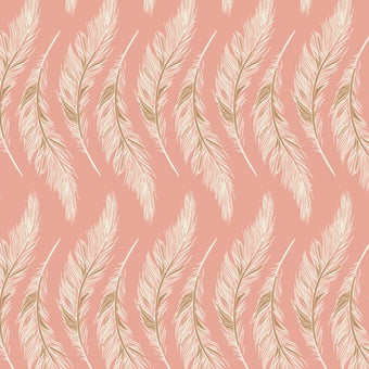 Print - Presently Plumes Rose - 0.5yd