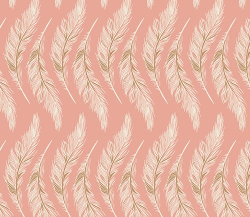 Print - Presently Plumes Rose - 0.5yd