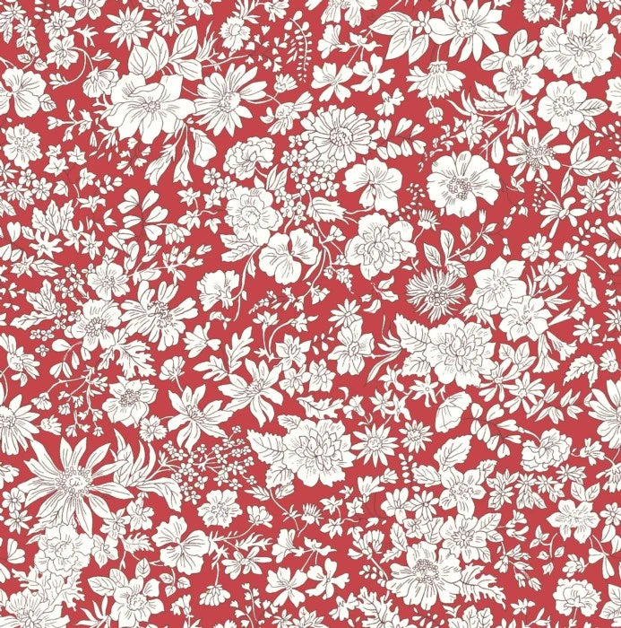 Liberty Lasenby Cotton - Emily Belle Crimson - 0.5m