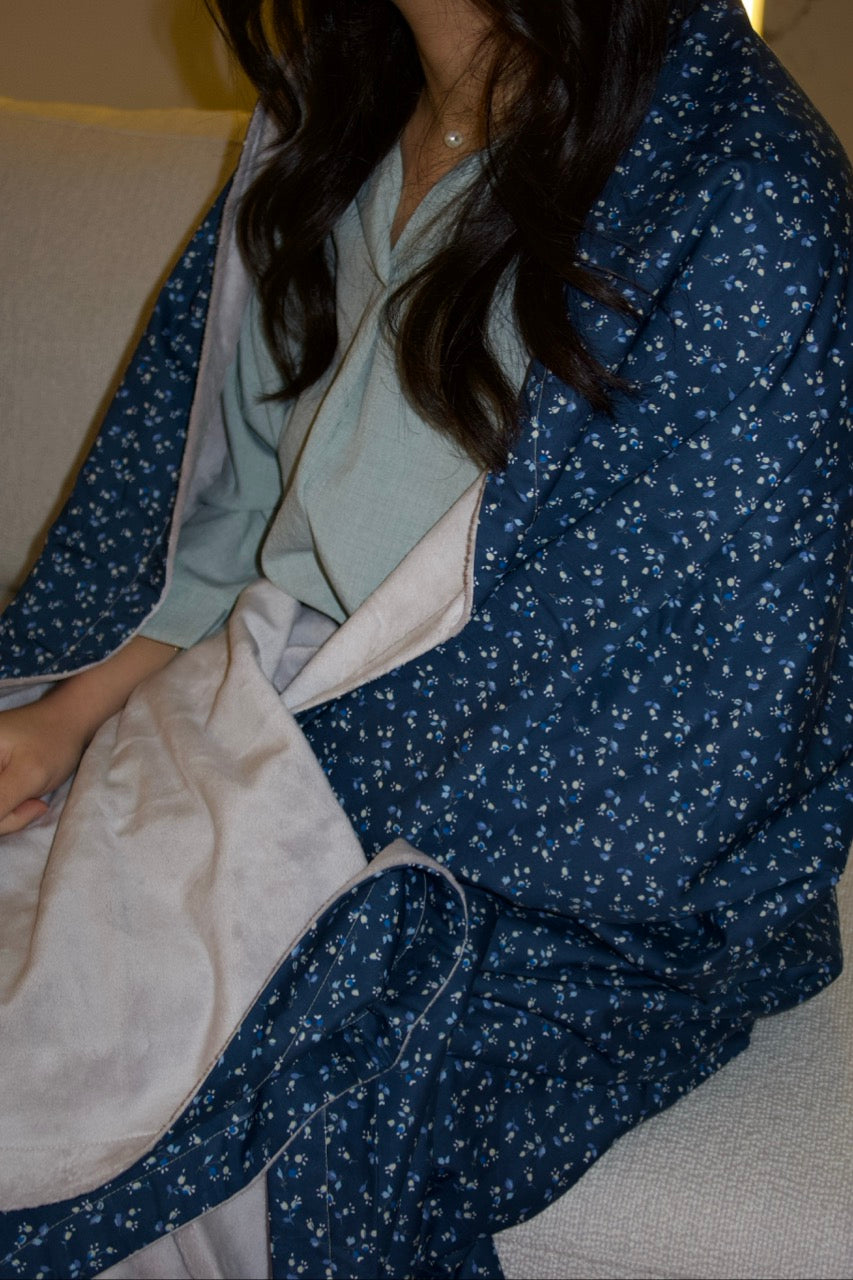Lap Size Blanket - Liberty Valeria Mia Blue