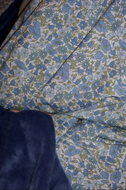Lap Size Blanket - Liberty Poppy & Daisy Blue