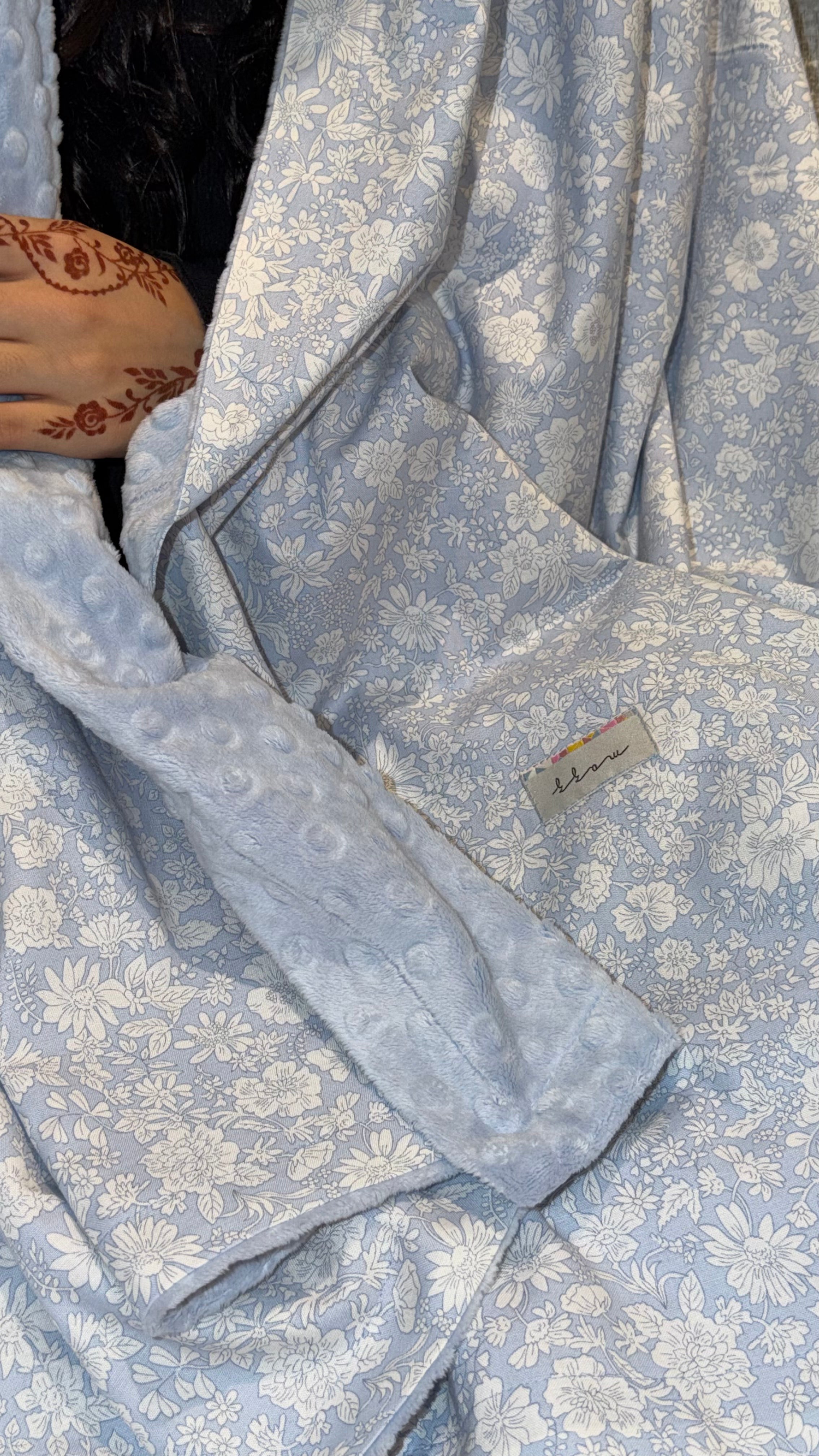 Lap Size Blanket - Liberty Emily Belle Pale Sky