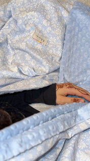 Lap Size Blanket - Liberty Emily Belle Pale Sky