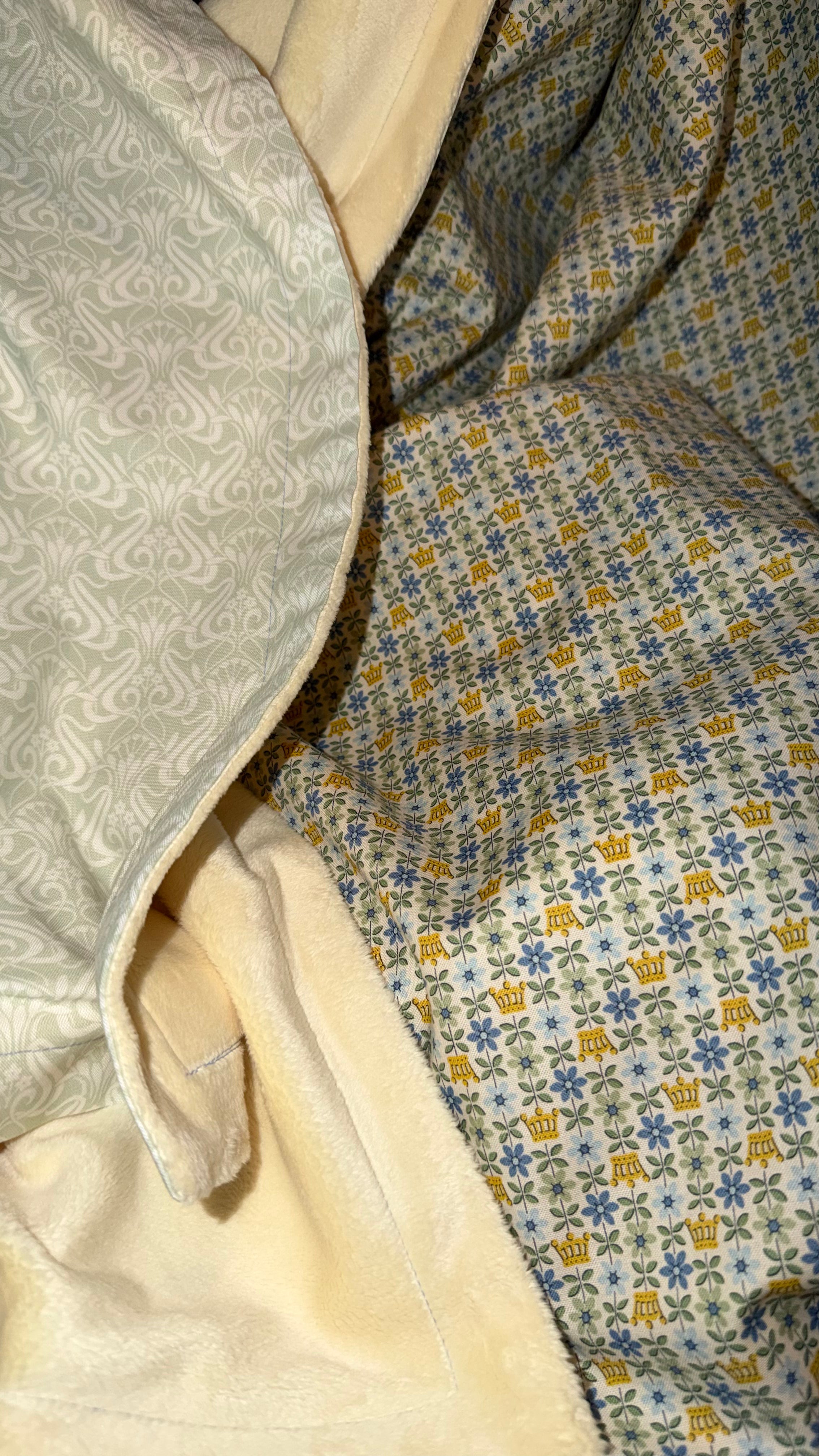 Lap Size Blanket - Liberty Nouveau Shadow x Palace Gardens