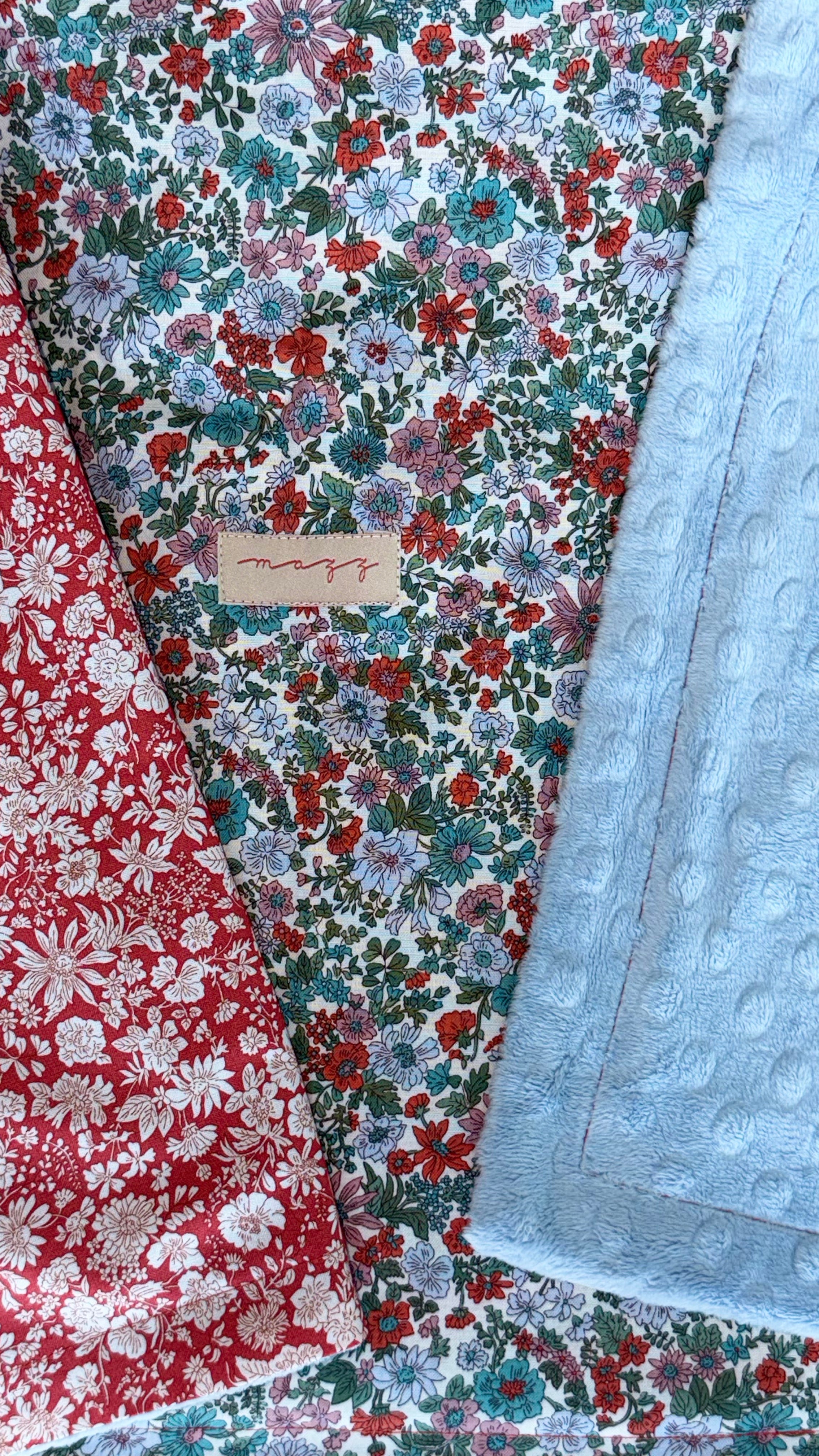 Lap Size Blanket - Liberty Emily Annabelle X Emily Belle Paprika