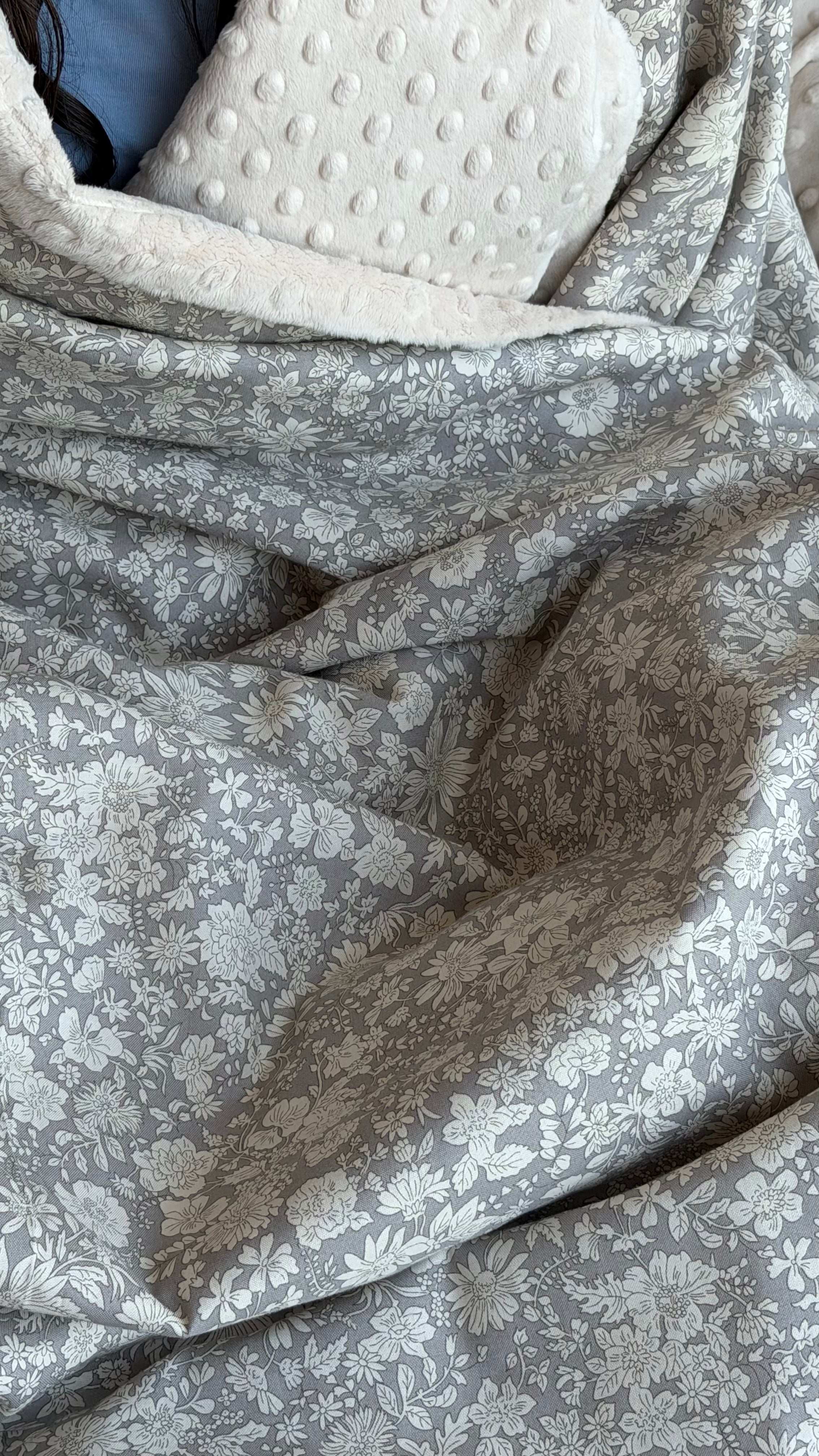 Lap Size Blanket - Liberty Emily Annabelle Parchment