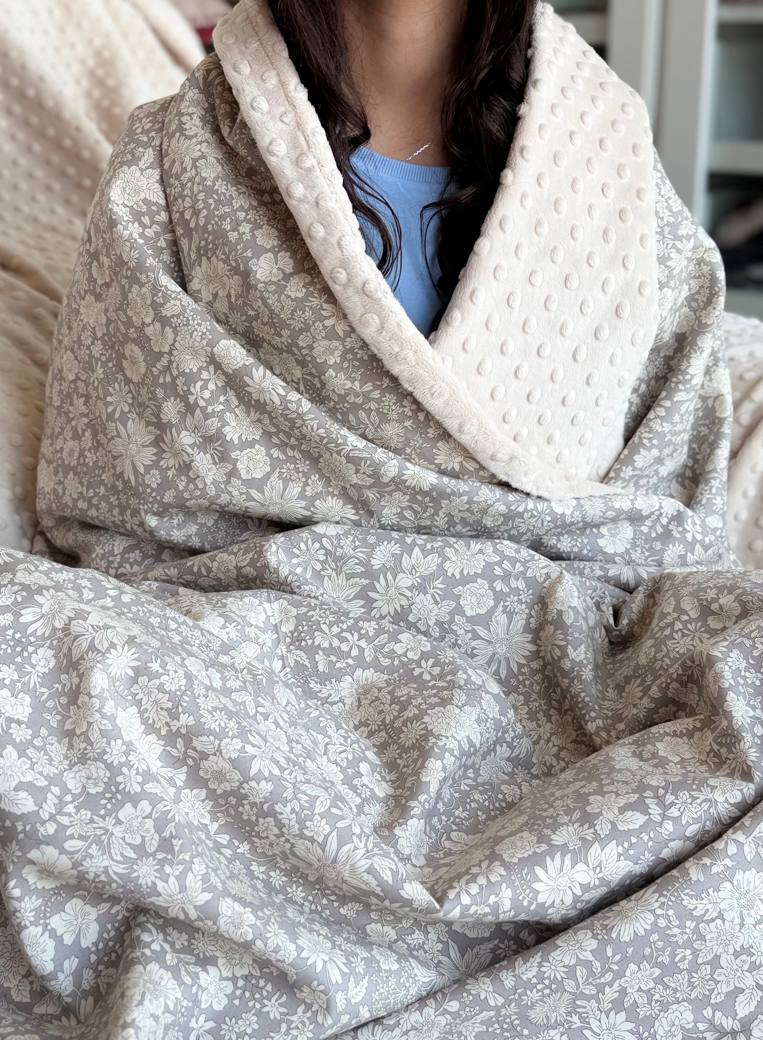 Lap Size Blanket - Liberty Emily Annabelle Parchment