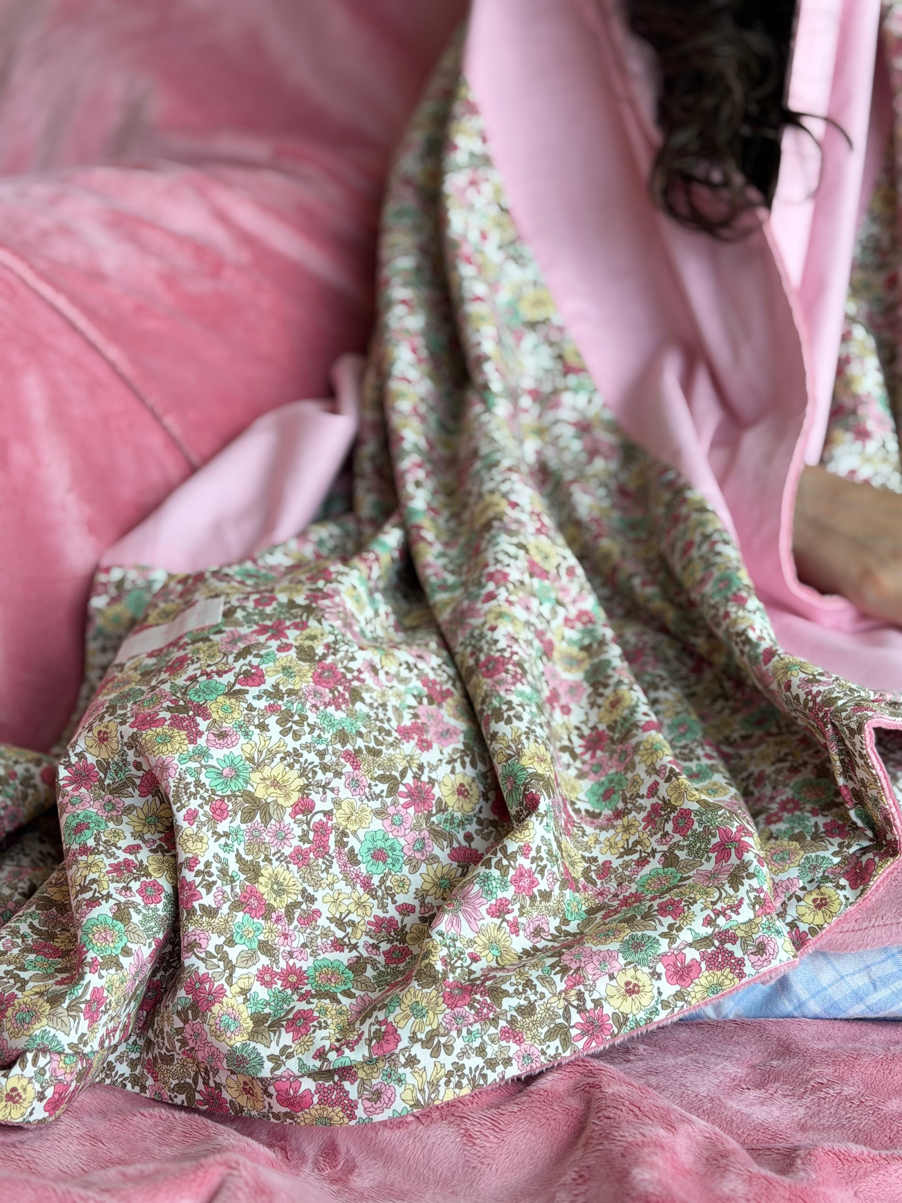 Lap Size Blanket - Liberty Emily Annabelle Pink