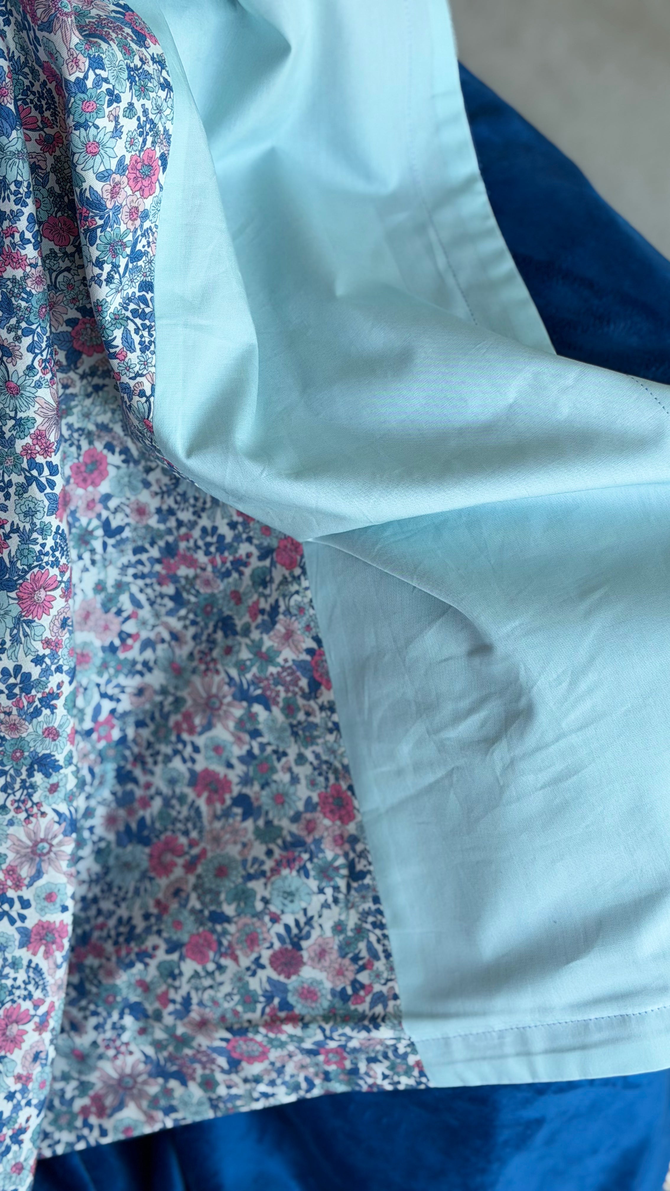 Lap Size Blanket - Liberty Emily Annabelle Royal Blue