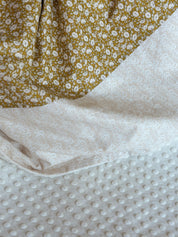 Lap Size Blanket - Liberty Tudor Celebration Mustard X Nouveau Shadow