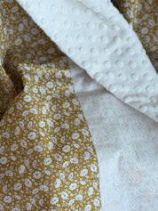 Lap Size Blanket - Liberty Tudor Celebration Mustard X Nouveau Shadow