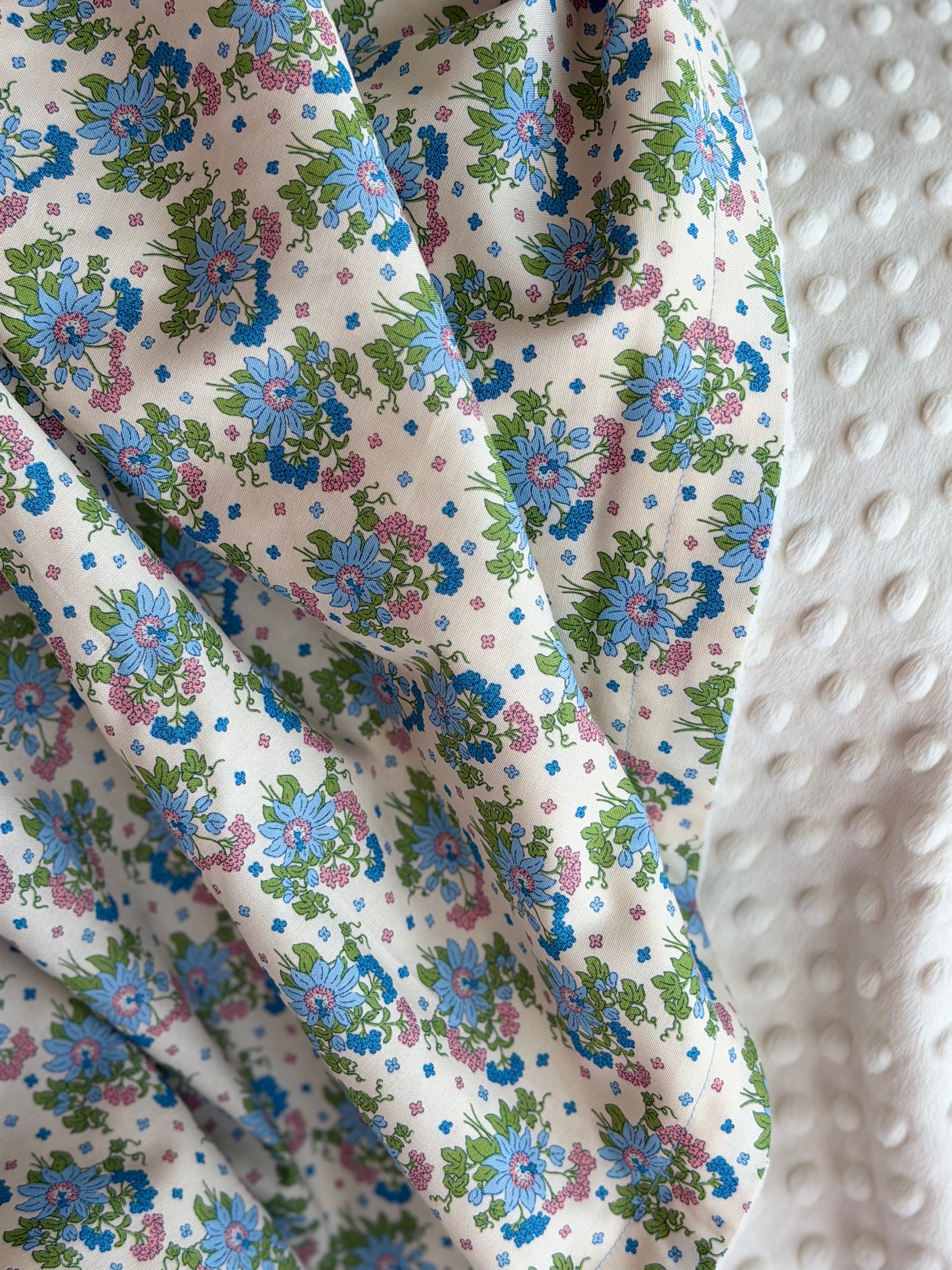 Lap Size Blanket - Liberty Postcards From Paradise X Emily Belle Pink