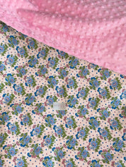 Crib Size Blanket - Liberty Postcards From Paradise Blue