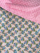 Crib Size Blanket - Liberty Postcards From Paradise Blue