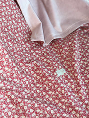 Crib Size Blanket - Liberty Tudor Celebrations Red