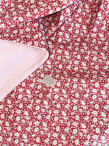 Crib Size Blanket - Liberty Tudor Celebrations Red