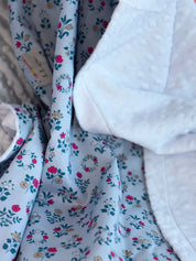 Crib Size Blanket - Liberty Craft Garden Blue