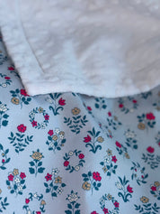 Crib Size Blanket - Liberty Craft Garden Blue