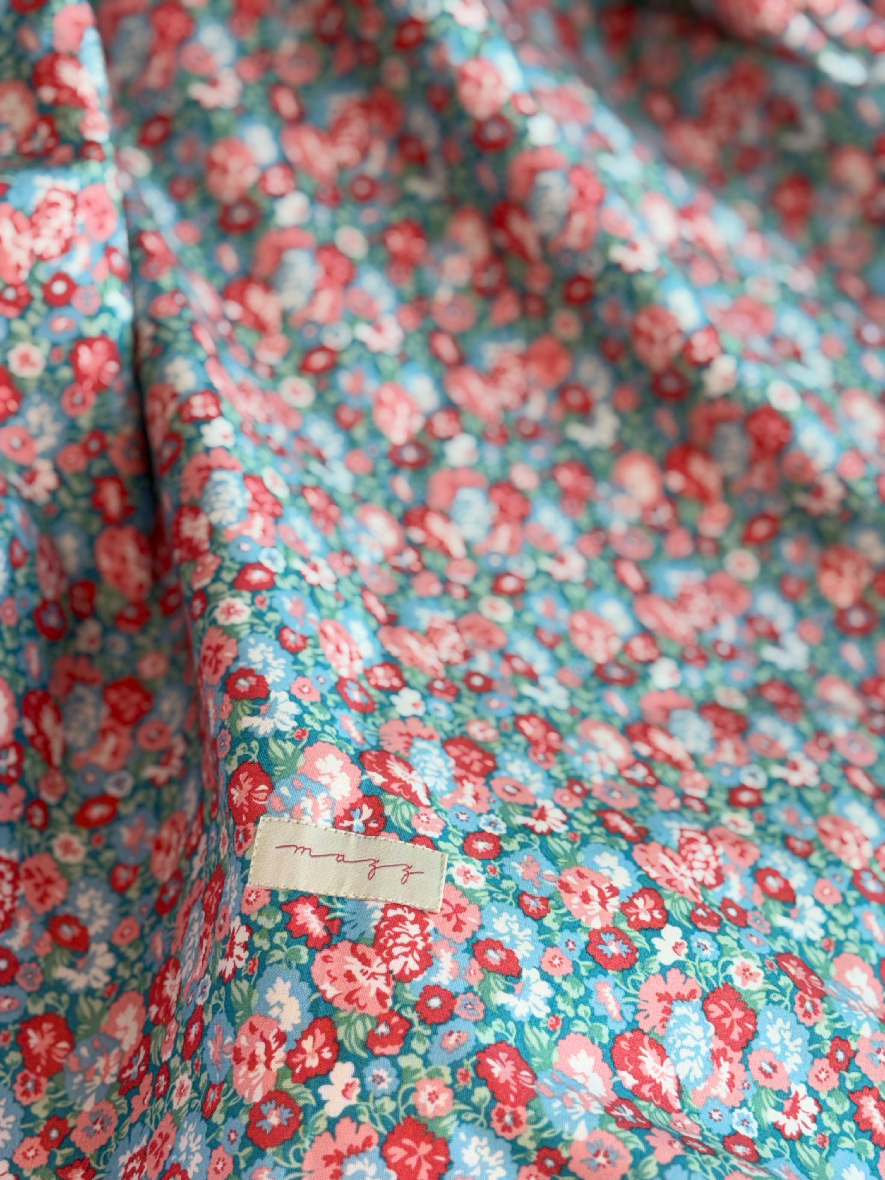 Crib Size Blanket - Liberty Palace Gardens Blue