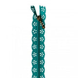 Lace Zipper 14" - Deep Sea Blue