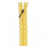 Lace Zipper 14" - Canary Yellow