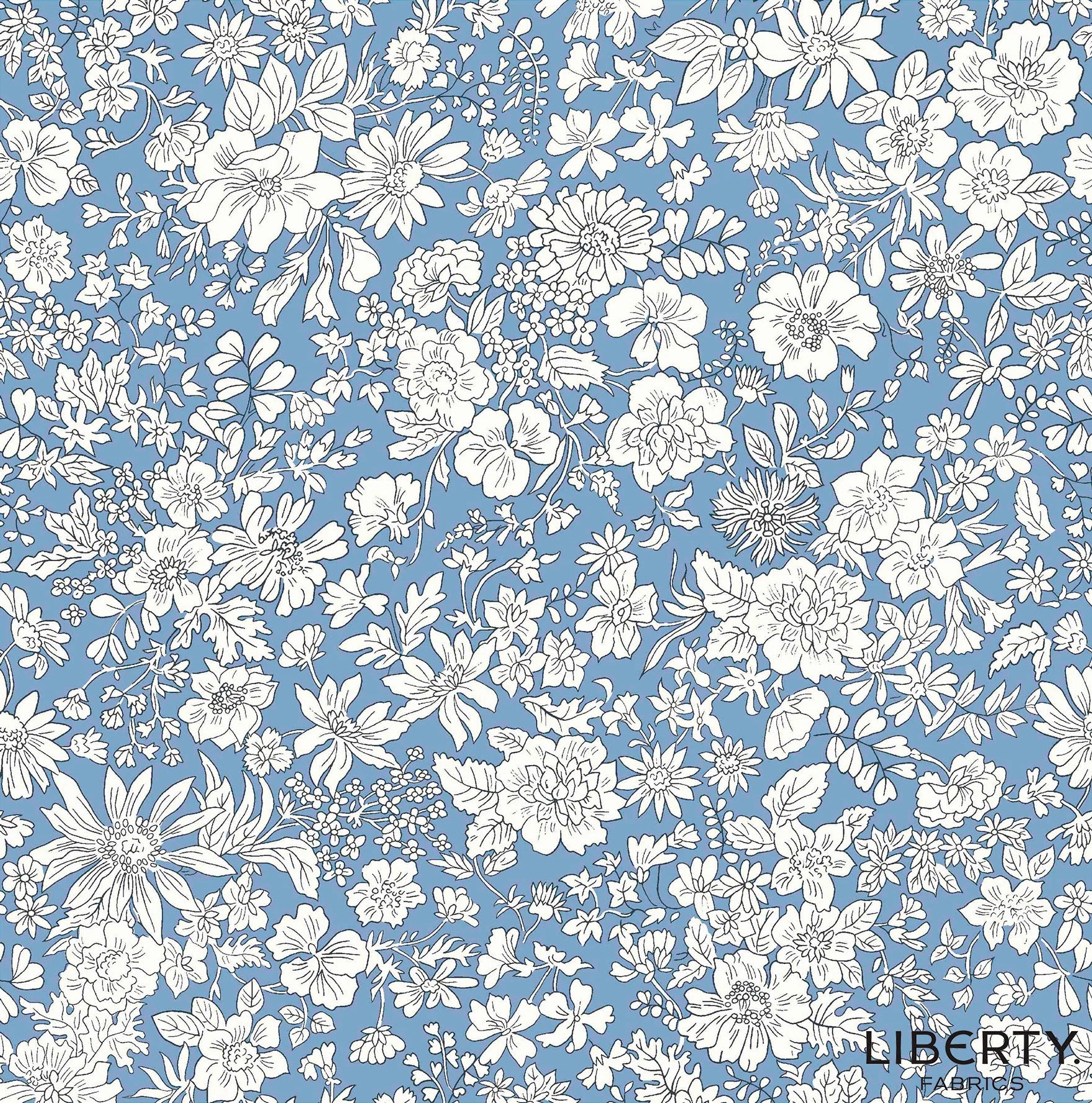 Liberty Lasenby Cotton - Emily Belle Evening Sky - 0.5m