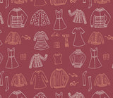 Print - Papercut Wardrobe Crimson - 0.5yd