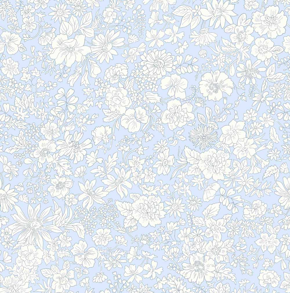 Liberty Lasenby Cotton - Emily Belle Pale Sky - 0.5m