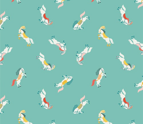 Print - Rearing Horses Shine - 0.5yd