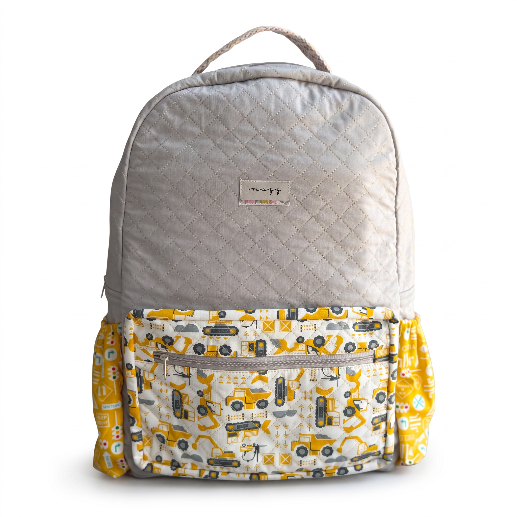 Quilted Construction Backpack & Pencil Case Set