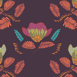 Rayon - Pressed ABlossom Royal - 0.5yd