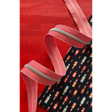 Red Stripe Zipper Tape with Nickel teeth